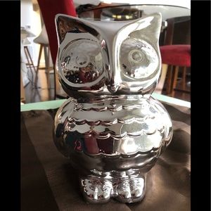 CERAMIC MIRRORING OWL BANK